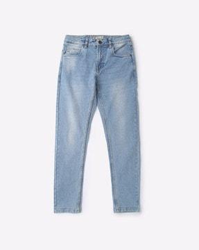 Heavily Washed Slim Jeans