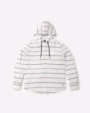 Striped Hooded Shirt