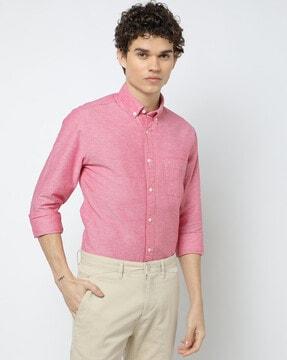 Core Oxford Slim Fit Shirt with Patch Pocket