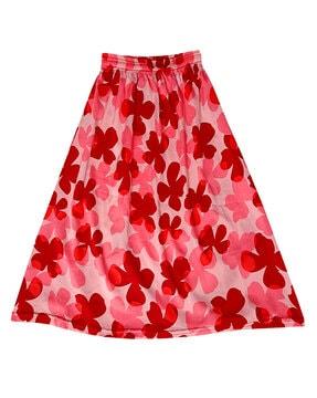 Floral Print A-line Skirt