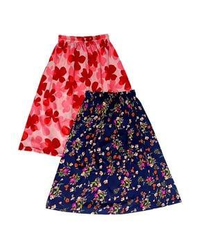 Pack of 2 Floral Print A-line Skirts
