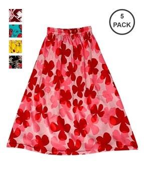 Pack of 5 Floral Print Skirts