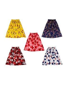 Pack of 5 Floral Print A-line Skirts