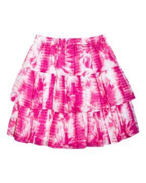 Tie & Dye Flared Skirt with Elasticated Waist