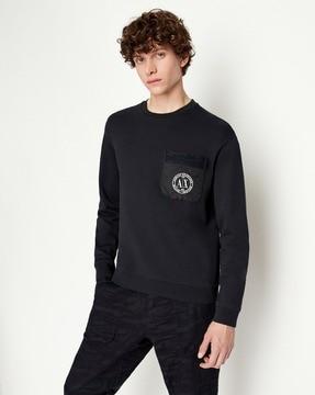 circular-logo-print-patch-pocket-round-neck-sweatshirt