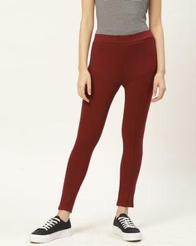 Panlled Mid-Rise Jeggings
