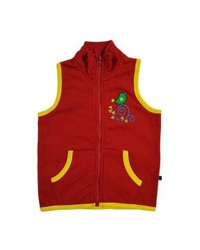 Zip-Front Jacket with Kangaroo Pockets
