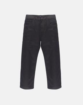 Mid-Rise Flat-Front Trousers  