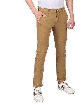 Slim Fit Flat Front Chinos