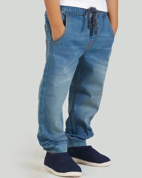 Washed mid rise Joggers Jeans