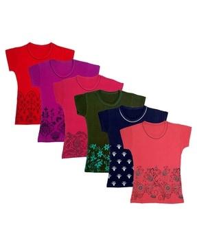 pack-of-6-floral-print-round-neck-t-shirt