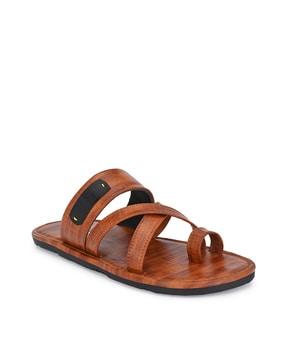 Round-Toe Slip-On Sandals