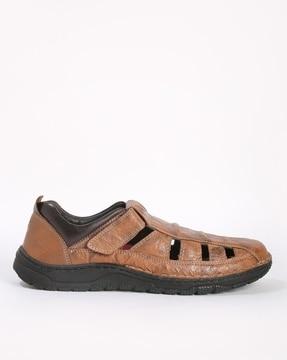 Shoe-Style Cage Sandals with Velcro Fastening