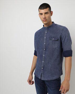 slim-fit-shirt-with-flap-pocket