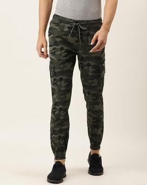 Camouflage Print Slim Fit Jogger Pants