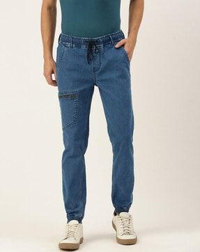 Solid Jogger Ankle Length Jeans