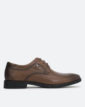 Lace Fastening Leather Monks Shoes