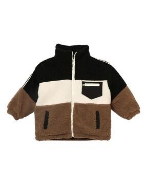 Colourblock Jacket with Patch Pocket