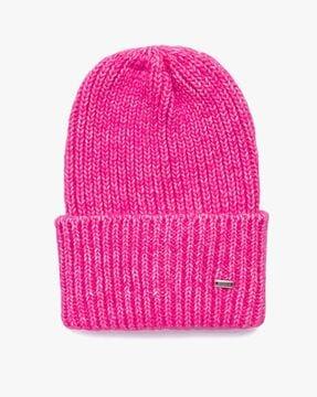 Recycled Ribbed Beanie with Turn-Up