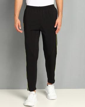 Solid Track Pants with Contrast Taping