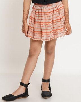 striped-pleated-mini-skirt