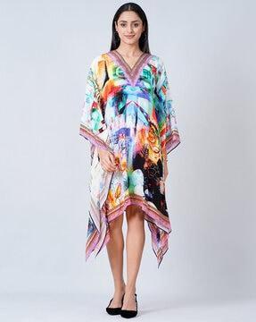 graphic-print-kaftan-dress