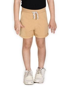Solid Shorts with Drawstrings