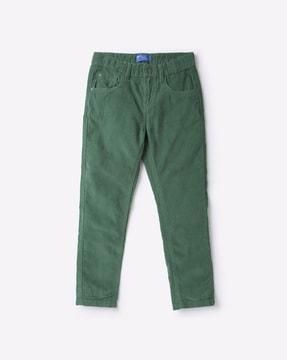16 Wales Corduroy Straight Fit Flat-Front Trousers