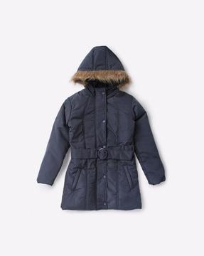 Puffer Parka Jacket with Fur Lined Hood