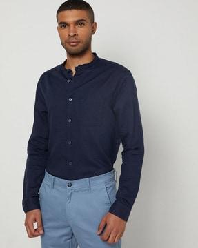 NP51 Slim Fit Shirt with Band Collar