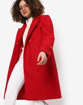 Botton-Down Coat with Notched Lapel