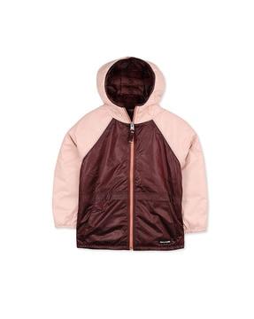 Zip-Front Colourblock Hooded Jacket