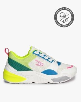 Colourblock Lace-Up Running Shoes