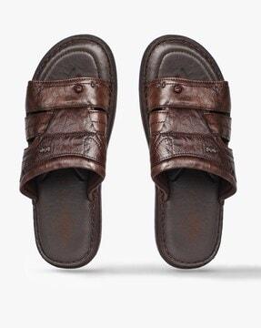 Panelled Slip-On Sandals