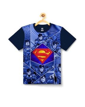 superman-print-crew-neck-t-shirt