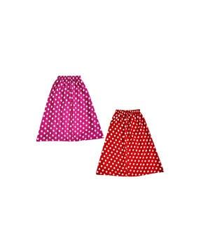 Pack of 2 Polka-Dot Print Skirts
