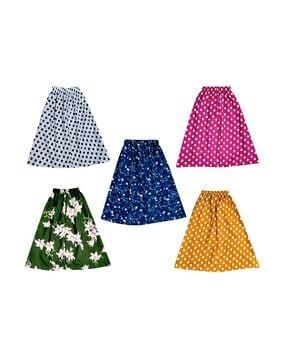 Pack of 5 Printed A-Line Skirts