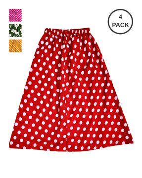 Pack of 4 Printed A-Line Skirts