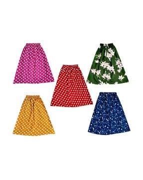 Pack of 5 Printed A-Line Skirts