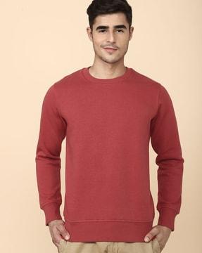 knitted-crew-neck-sweatshirt