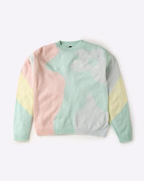 Colourblock Round-Neck Sweater