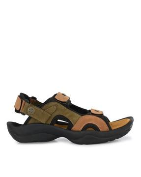 Cutout Slip-On Sandals with Velcro Closure