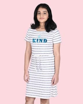 Striped A-Line Dress