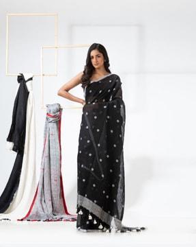 jamdani-weaved-saree-with-blouse-piece