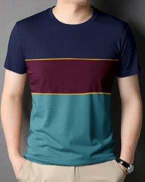 Color-Block Round-Neck T-Shirt