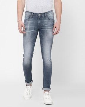 Heavily Washed Relaxed Jeans