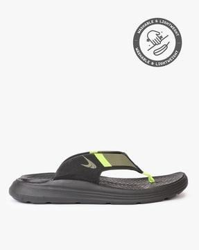 Slip-On Sandals with Contrast Straps