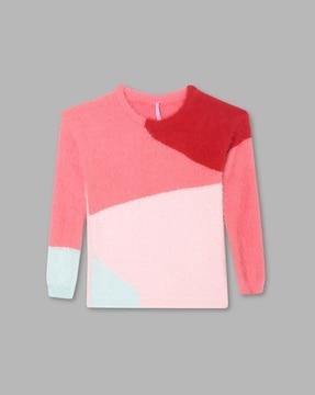 Colourblock Crew-Neck Sweater