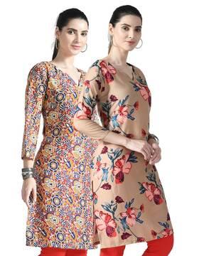 pack-of-2-floral-print-straight-kurti