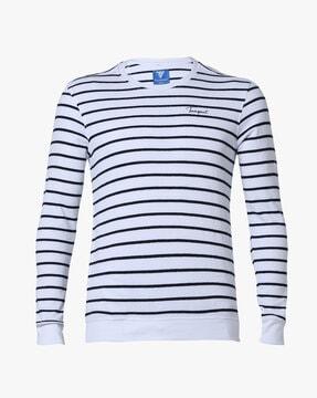 striped-sweatshirt-with-logo-print